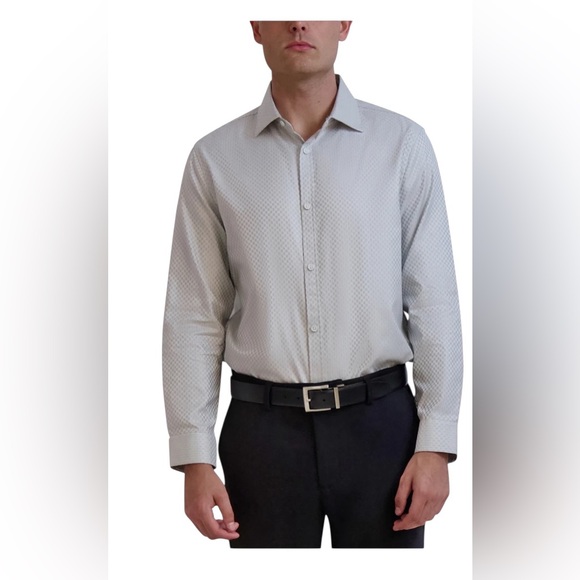 Karl Lagerfeld Other - KARL LAGERFELD PARIS DRESS FORMAL SHIRT SLIM-FIT DOBBY GRAY COLOR SIZE MEDIUM